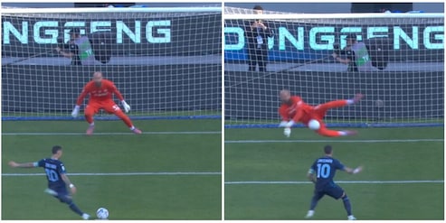 Milinkovic-Savic para un rigore a Zaccagni: la fotosequenza durante Napoli-Lazio