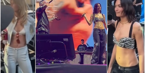 Elodie canta a sorpresa sul palco con Marracash: nel backstage c'è Franceska