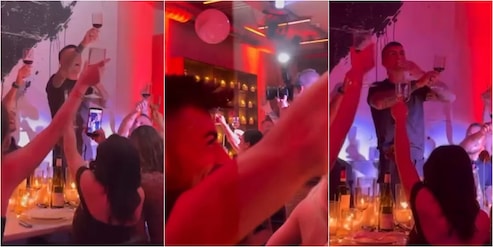 Roma, Mancini scatenato per la festa dei suoi 30 anni: El Shaarawy e Cristante tra i presenti FOTO