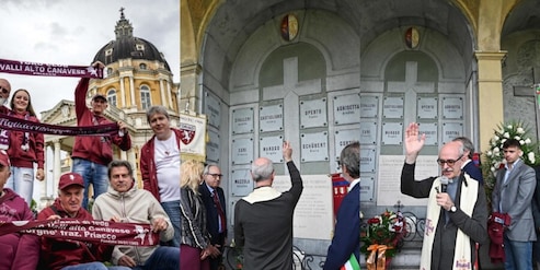 Tragedia di Superga, la commemorazione per il Grande Torino a 77 anni dall'incidente aereo