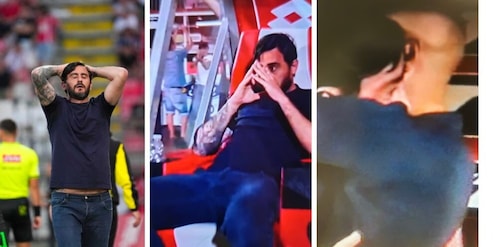 Aquilani, che batosta: crolla in lacrime in panchina al fischio finale contro il Monza