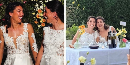 Il matrimonio delle Azzurre (ex Roma) Elisa Bartoli e Lucia Di Guglielmo: tutte le foto delle nozze