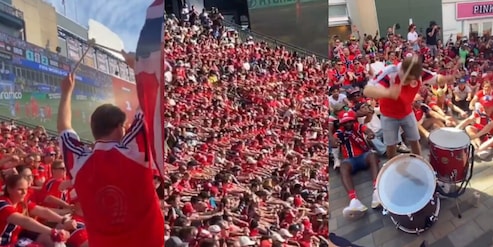 L'impressionante Viking Row diventa virale: i tifosi norvegesi "remano" per caricare Haaland e compagni