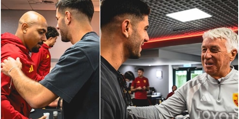 Koulierakis raggiunge la Roma in Galles: il cinque di Mancini e Dybala, i sorrisi di Gasperini