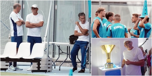 Il Napoli lustra i trofei e Allegri riceve una visita speciale: incontro con Alemao e Careca