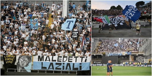 Lo spettacolo dei tifosi della Lazio ad Ascoli: quanto amore al Del Duca