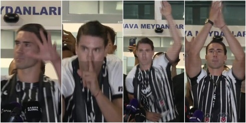 Vlahovic al Besiktas, accoglienza trionfale ad Istanbul e le prime foto con la nuova maglia