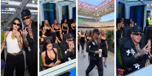 Sfera Ebbasta, che show a San Siro: le foto con le 10 ragazze al seguito diventano virali