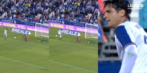 Incredibile errore di Morata davanti alla porta: liscia il pallone e cade da solo