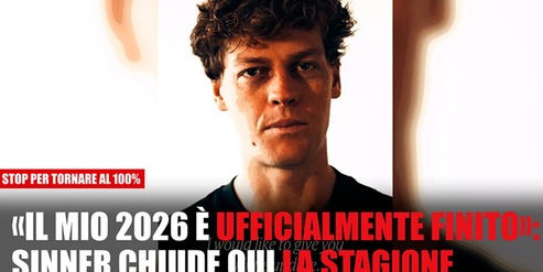 Sinner, la sua stagione è finita