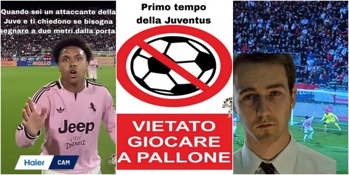 La Juve pareggia a Cagliari e i social si scatenano: tutte le ironie