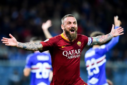 Serie A, Sampdoria-Roma 0-1: De Rossi, un gol per la Champions