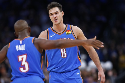 Nba, Gallinari con 22 punti fa volare Oklahoma. Melli ancora fuori e Pelicans ko