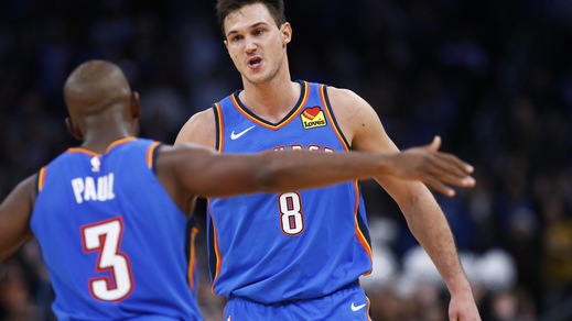 Nba, Gallinari con 22 punti fa volare Oklahoma. Melli ancora fuori e Pelicans ko