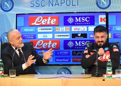 Napoli, De Laurentiis carica Gattuso: anche oggi all'allenamento