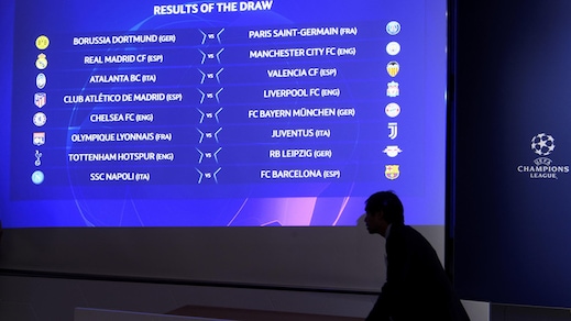 Champions League, tutte le date degli ottavi di finale