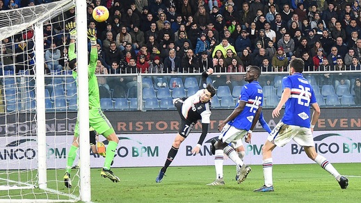 Juve, Ronaldo: volo incredibile per il 2-1 alla Sampdoria