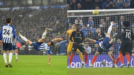 Il volo di Jahanbakhsh per il pareggio del Brighton con il Chelsea