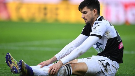 Udinese, Pussetto ko: trauma distorsivo al ginocchio
