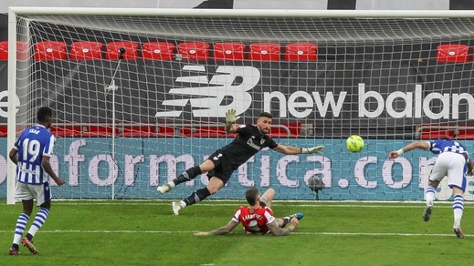 Liga, la Real Sociedad vola al 3° posto: Portu stende l'Athletic Bilbao