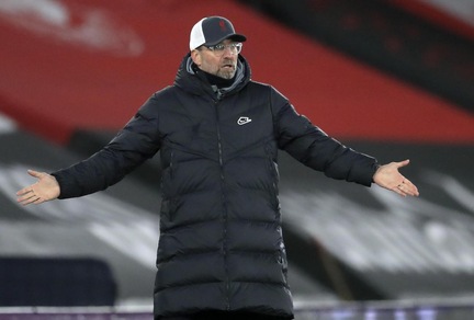 Liverpool, Klopp sbotta dopo il ko contro il Southampton: "C'era un rigore netto"