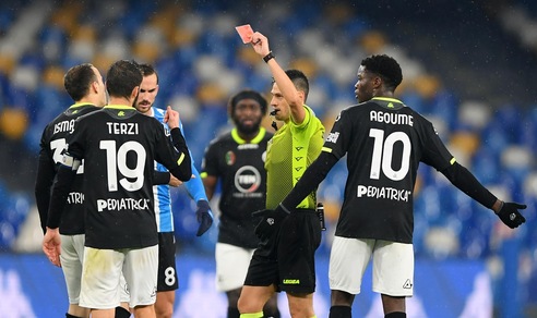 Moviola, Napoli-Spezia: Mariani, si discute il rigore