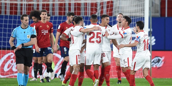 Liga, il Siviglia batte 2-0 l'Osasuna: solo 10 minuti per Gomez