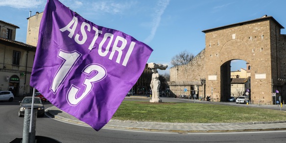 Fiorentina, gigantografia dei tifosi dedicata ad Astori