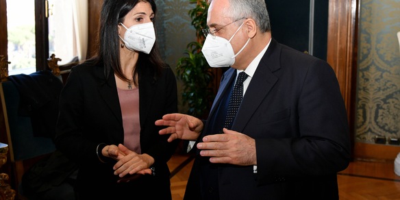 Lazio, la sindaca Raggi in visita a Formello