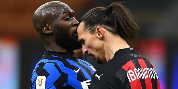 Ibrahimovic e Lukaku, clamorosa rissa durante Milan-Inter: foto