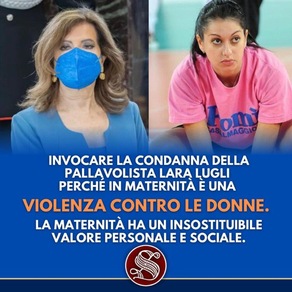 Col pallone sotto la maglia per Lara Lugli