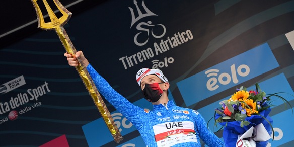 Pogacar trionfa alla Tirreno-Adriatico: ultima tappa a Van Aert