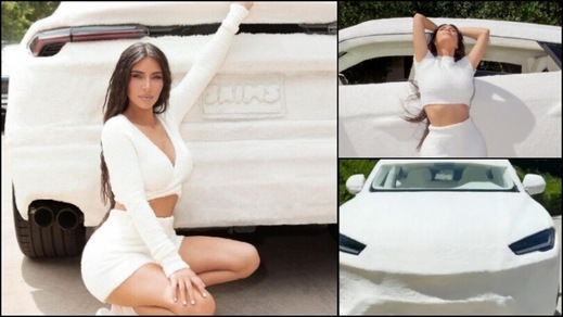 Kim Kardashian impelliccia la sua Lamborghini Urus