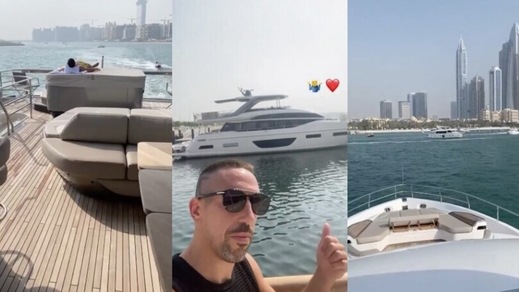Ribery, vacanze da "sultano" a Dubai sul mega yatch di lusso