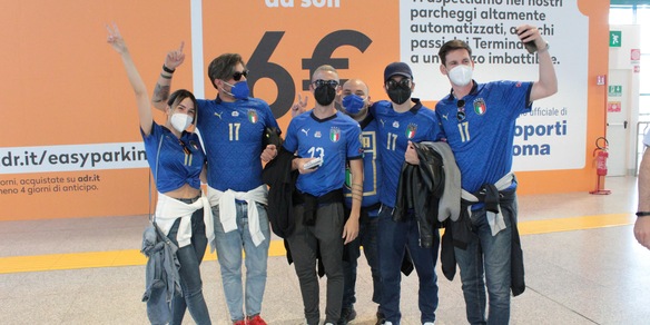 Belgio-Italia, tifosi invadono Fiumicino in partenza per Monaco