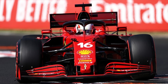 F1, Ferrari: Charles Leclerc in Ungheria con le gomme da 18 pollici