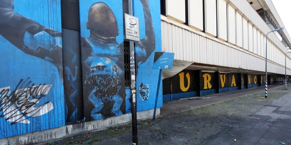 Inter, imbrattato il murale dedicato a Lukaku a San Siro