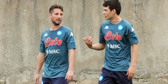 Napoli a Castel di Sangro: personalizzato per Mertens e Lozano