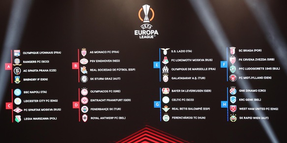 Sorteggi Europa League: Napoli-Leicester e Lazio-Marsiglia