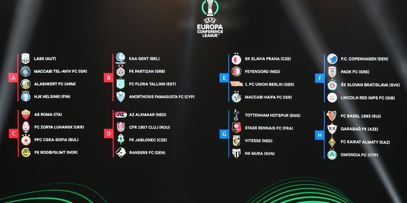 Sorteggi Conference League: Roma con Zorja, Cska Sofia e Bodø/Glimt