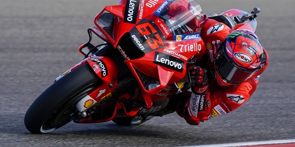 MotoGp, warm-up Gp Aragon: Bagnaia in testa, Valentino Rossi 15°