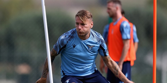 Lazio, ecco Immobile: si scalda per l’Inter