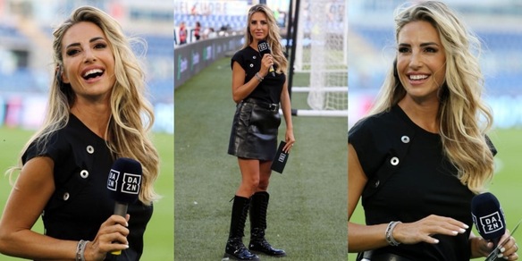 Lazio-Cagliari, Giorgia Rossi incanta l'Olimpico