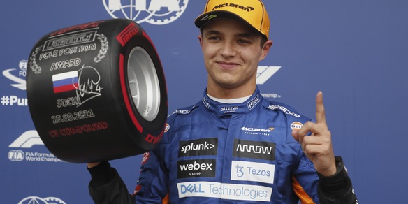 F1, Norris in pole: "Non so che dire. Il rischio ha pagato e sono felice"