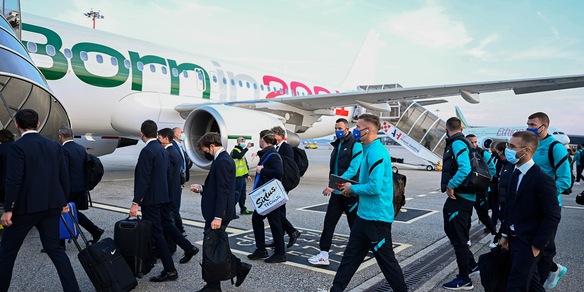 L'Inter a bordo del primo charter di Ita: "Un onore"