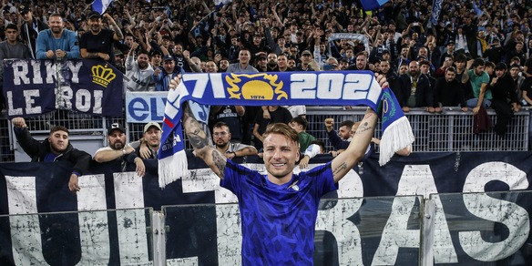 Immobile, festa all’Olimpico per i record dei gol