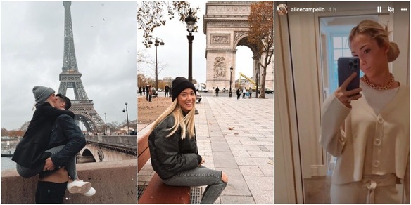 Alice Campello e Alvaro Morata: fuga d'amore a Parigi