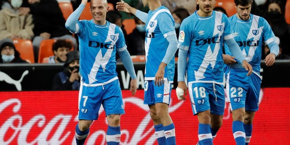 Liga, altro pareggio per il Valencia: 1-1 con il Rayo Vallecano