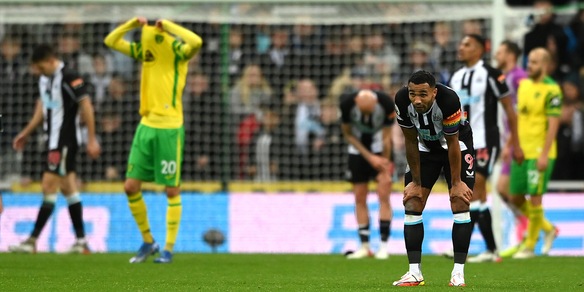 Newcastle, record negativo dopo l'1-1 col Norwich. Leeds ok al 93'