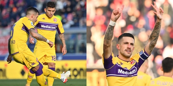 Biraghi, che gol su punizione! E la dedica è per Astori